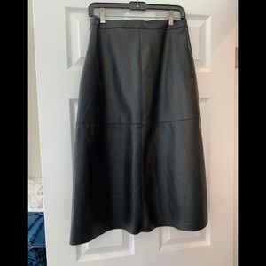 Vegan/Faux leather a-line skirt Who What Wear NWT